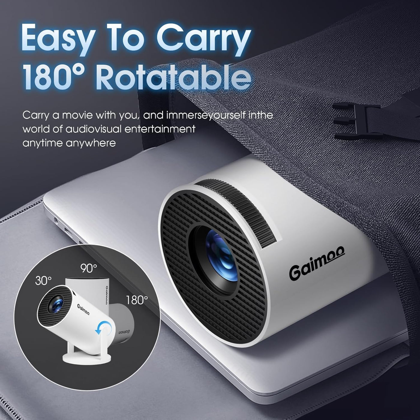 Orilume Pro 4K-Smart Projector with WiFi 6|Android 11